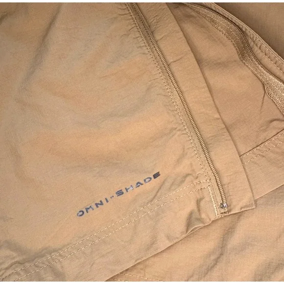 Columbia Womens Convertible Hiking Pants Tan Sz 8 Regular Omni-Shade Active Fit - Picture 4 of 11